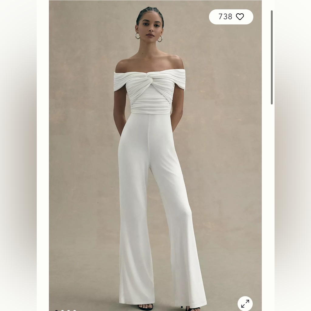 Misha Aisla Off-The-Shoulder Twist-Front Jumpsuit